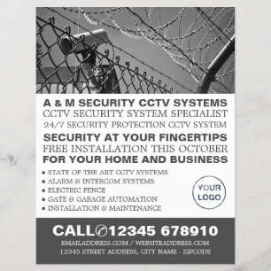 CCTV & Barbed Wire, CCTV-Sicherheitswerbung Flyer