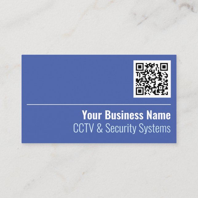 CCTV & Security Systems QR Code Business Card Visitenkarte (Rückseite)