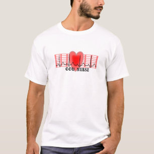 CCU-Krankenschwester-Geschenk Ekg Papier und Herz T-Shirt