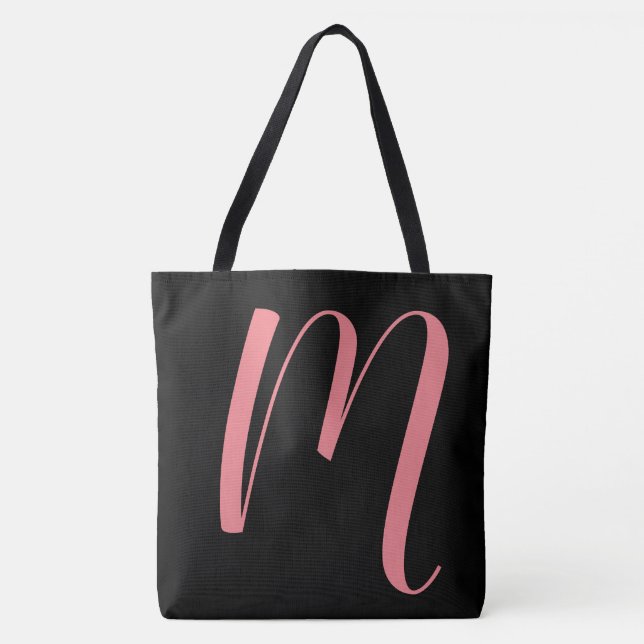 Ccustom M Script Monogram Blacktote (Vorderseite)