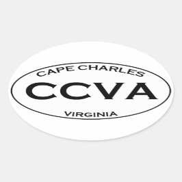 CCVA - Kap Charles Virginia Ovaler Aufkleber