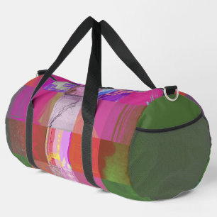 CD1FE646 Abstrakte digitale Glitch-Art-Gitternetz- Duffle Bag