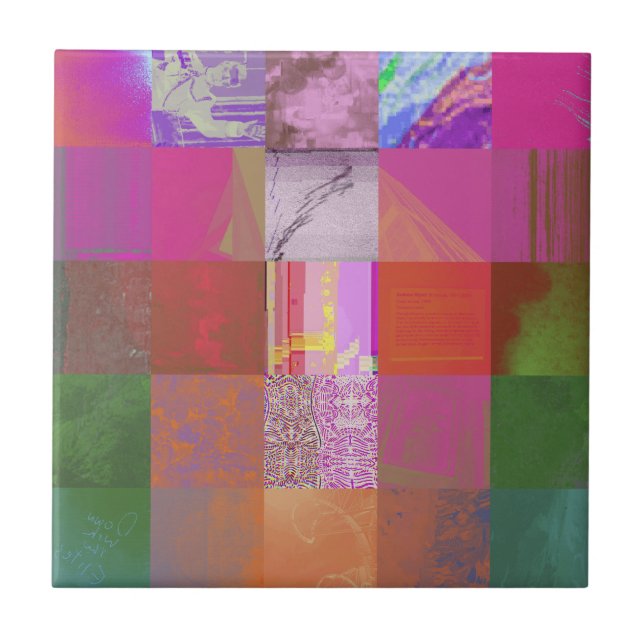 CD1FE646 Abstrakte digitale Glitch-Art-Gitternetz- Fliese (Vorderseite)