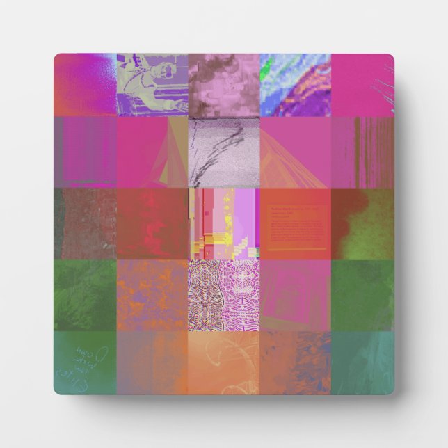 CD1FE646 Abstrakte digitale Glitch-Art-Gitternetz- Fotoplatte (Vorderseite)