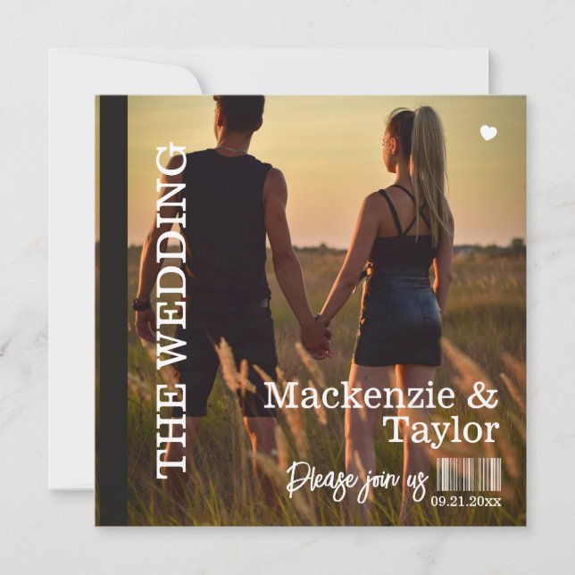 CD Foto Cover Hochzeit Einladung (Vorderseite)
