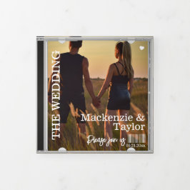 CD-Foto-Cover-Hochzeitseinladung Dreifach Gefaltete Urlaubskarte