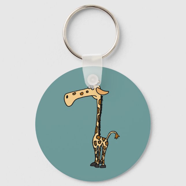 CD - Funny Sad Giraffe Schlüsselanhänger (Vorderseite)