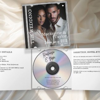 CD Photo Cover Wedding Invitation Dreifach Gefaltete Urlaubskarte