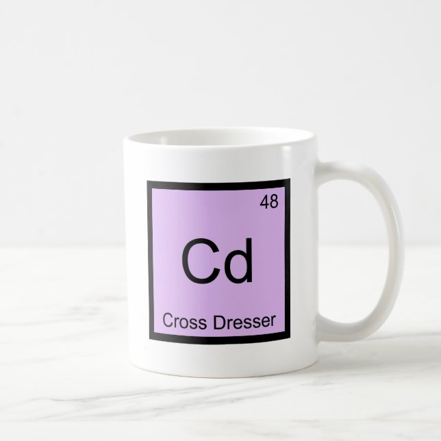 Cd - Queraufbereiter-Chemie-Element-Symbol-T-Shirt Kaffeetasse (Rechts)