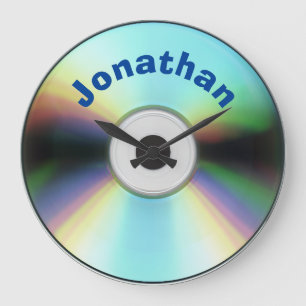 CD Retro 90er-Imitate Große Wanduhr