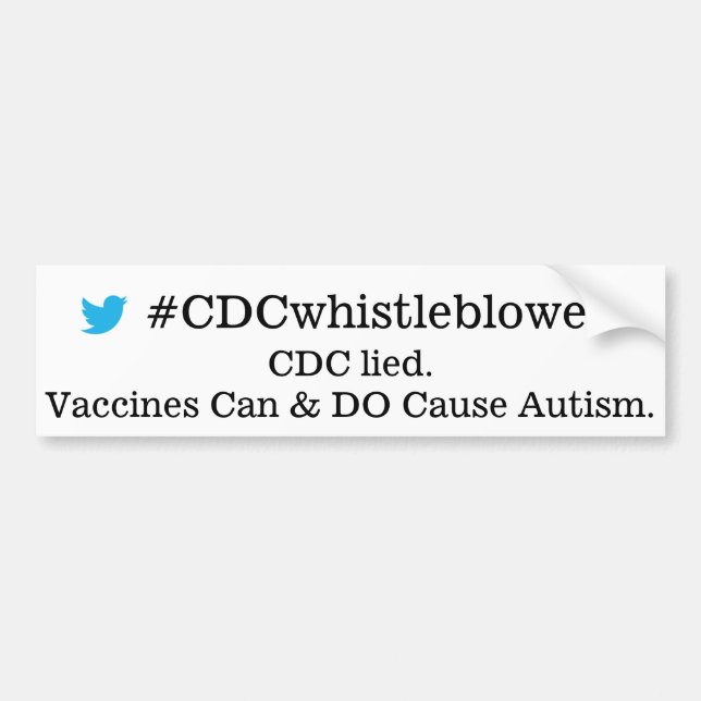 CDCwhistleblower Autoaufkleber (Vorne)