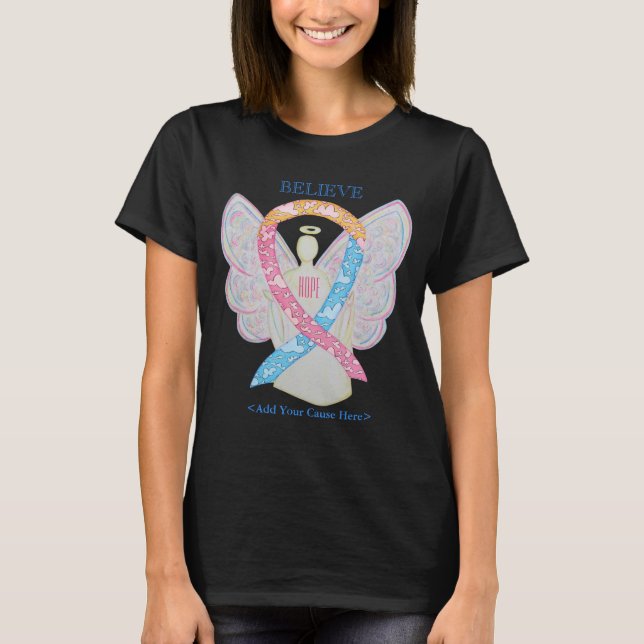 CDH Awareness Cherub Angel Ribbon Art T - Shirt (Vorderseite)