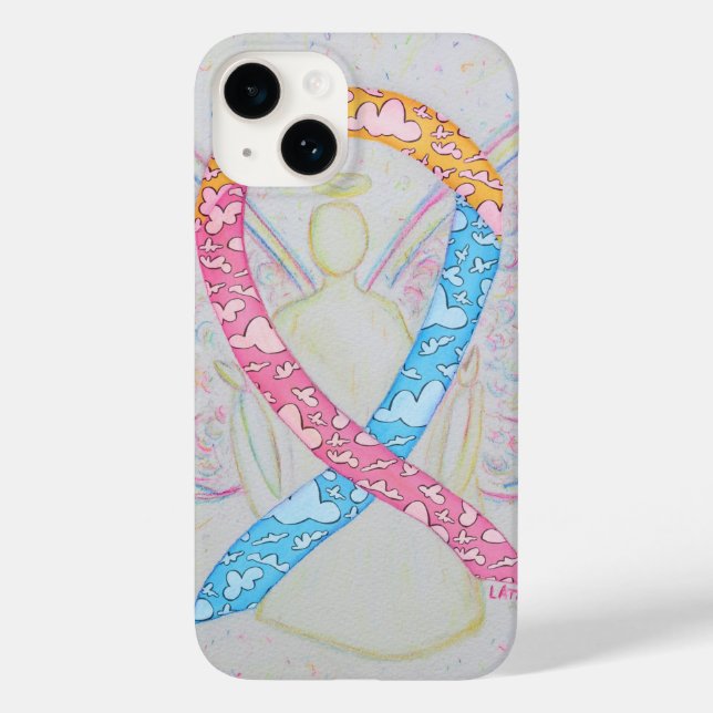 CDH Awareness Ribbon Angel Custom iPhone Case (Rückseite)