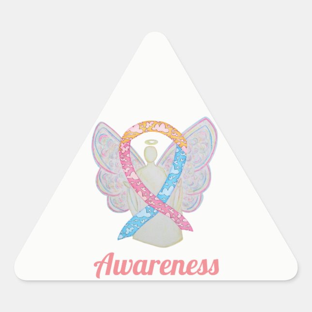 CDH Awareness Ribbon Angel Custom Sticker Decals (Vorderseite)