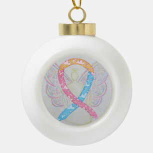 CDH Awareness Ribbon Angel Ornaments Keramik Kugel-Ornament