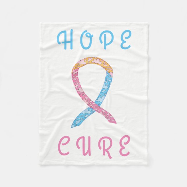 CDH Awareness Ribbon Custom Soft Fleece Blanken (Vorderseite)