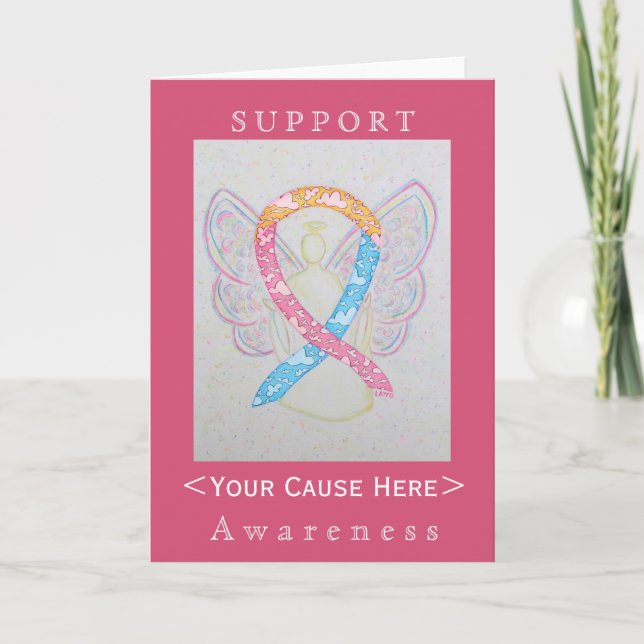 CDH Awareness Ribbon Engel Customized Card Karte (Vorderseite)