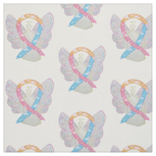 CDH Clouds Awareness Ribbon Angel Fabric Material Stoff