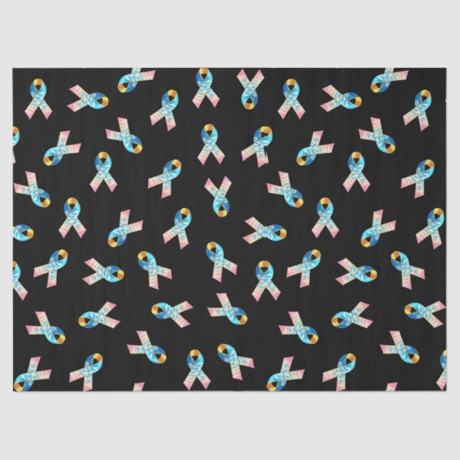 CDHARAB- (1) CDH Awareness Ribbon Tissue Paper Seidenpapier (Vorderseite)