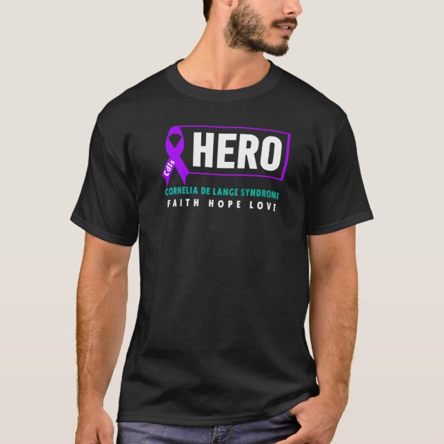 Cdls Awareness Cdls Hero Cornelia De Lange Syndr T-Shirt (Vorderseite)