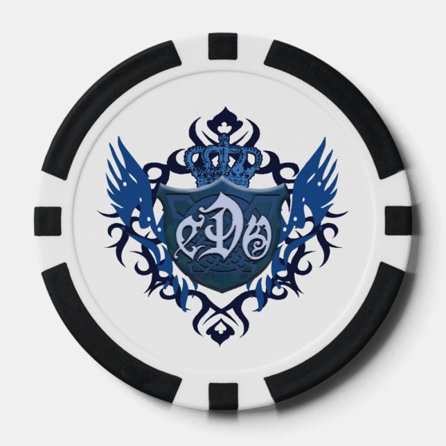 CDO-Blue Shield-Poker-Chips Pokerchips (Vorderseite)