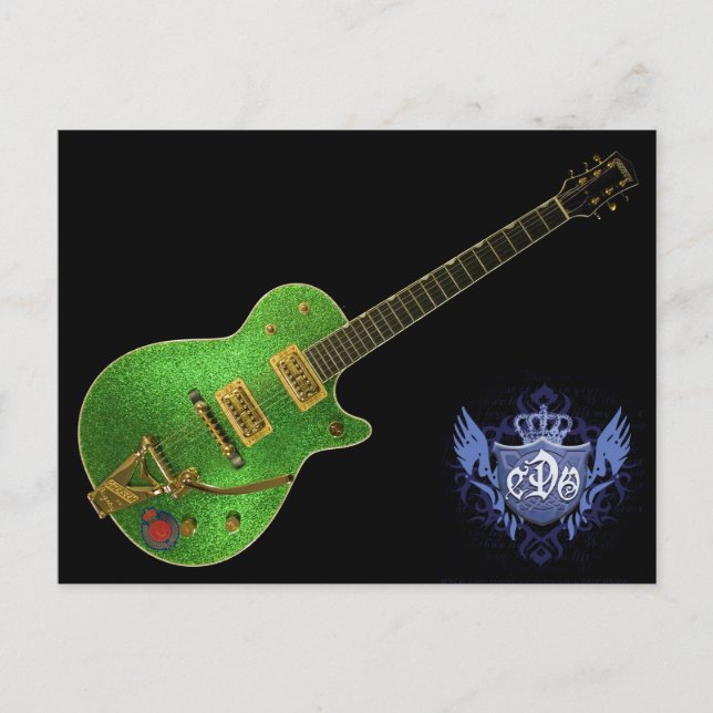 CDO GREEN GUITAR TILT POSTCARD POSTKARTE (Vorderseite)