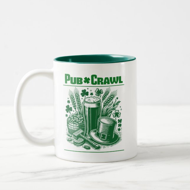 CDpubcrawl Zweifarbige Tasse (Links)