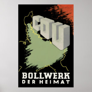 CDU-Wahlplakat 1949 Bollwerk der Heimat Poster