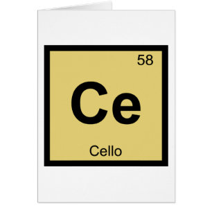 Ce - Cello Music Chemistry Periodisches Table Symb