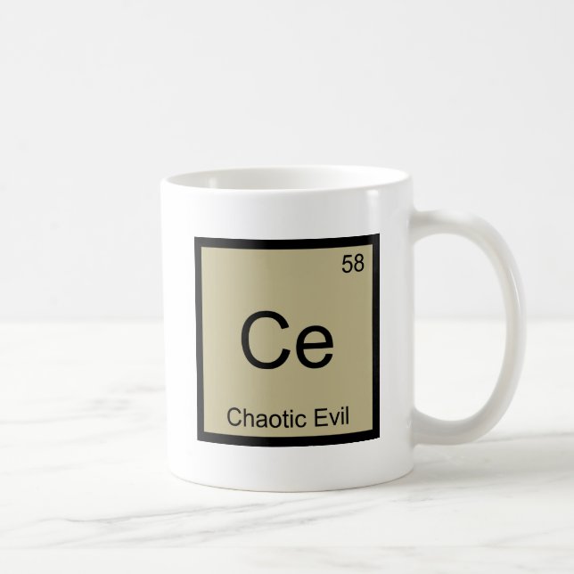Ce - Chaotic Evil Chemistry Element Symbol T - Shi Tasse (Rechts)
