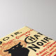Ce Soir Chat Noir Black Cat, Vintag Art Nouveau Leinwanddruck (Corner(Top))