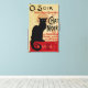 Ce Soir Chat Noir Black Cat, Vintag Art Nouveau Leinwanddruck (Insitu(Wood Floor))