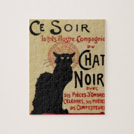 Ce Soir Chat Noir Black Cat, Vintag Art Nouveau Puzzle