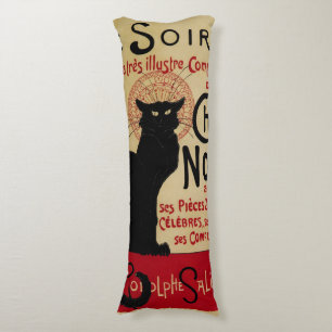 Ce Soir Chat Noir Black Cat, Vintag Art Nouveau Seitenschläferkissen
