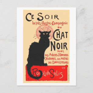 Ce Soir Le Chat Noir, Théophile Steinlen Postkarte
