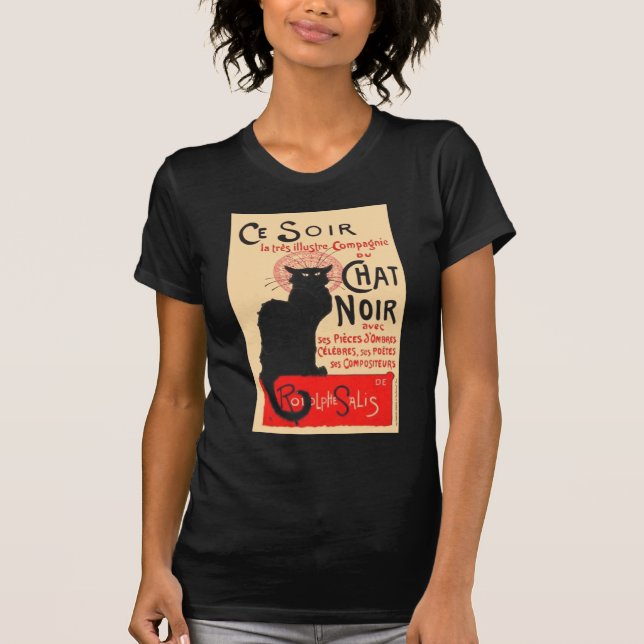 Ce Soir Le Chat Noir, Théophile Steinlen T-Shirt (Vorderseite)