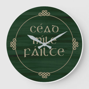 Ceald Mile, die Wall-Uhr versagt, irische Dekorati Große Wanduhr