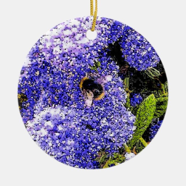 Ceanothus-Blume Keramik Ornament (Vorne)