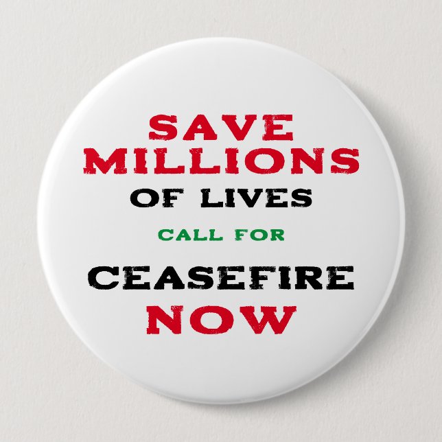 CEASEFIRE NUN FREE PALESTINE END GENOCIDE BUTTON (Vorderseite)
