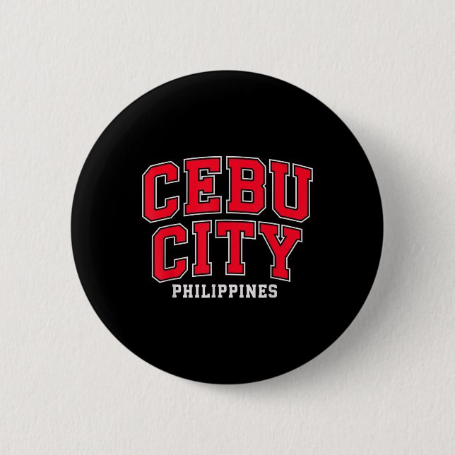 Cebu City Ph Pinoy Philippinen Philippinische Männ Button (Vorderseite)