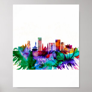 Cebu City Skyline Poster