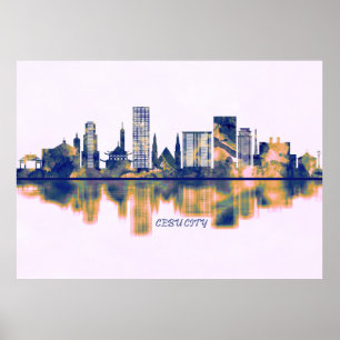 Cebu City Skyline Poster