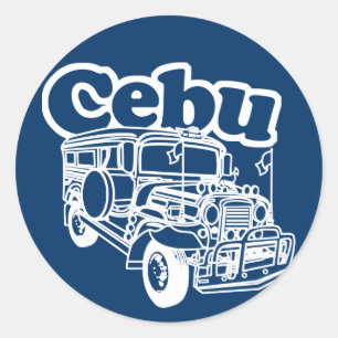 Cebu-Dschunke Runder Aufkleber