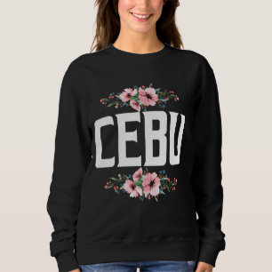 Cebu Philippines Blume Design Patriotismus Sweatshirt