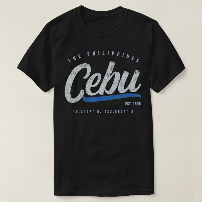 Cebu Travel Philippines Retro T-Shirt (Design vorne)