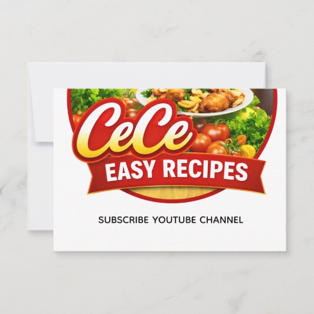 Cece Easy Recipes Dankeskarten Dankeskarte (Vorderseite)
