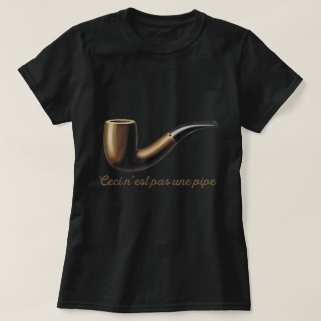 Ceci N'est Pas une Pipe - Dies ist kein Kunststück T-Shirt (Design vorne)