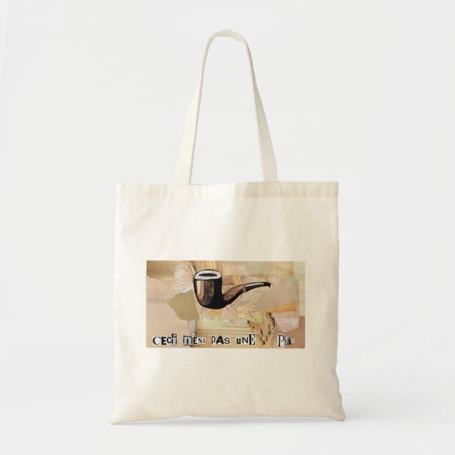 "Ceci n'est pas une pipe", inspirierte Tasche (Vorne)