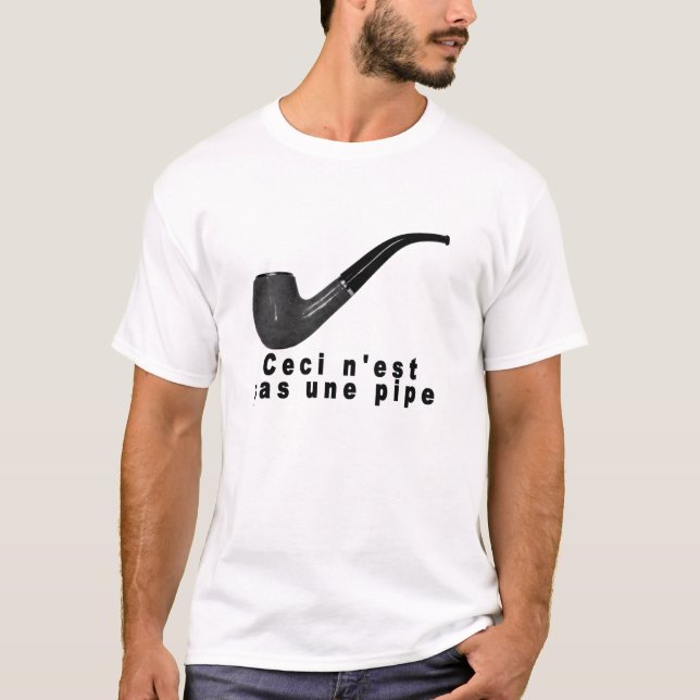 Ceci n'est Pas une Rohr-Gekritzel-Shirt T-Shirt (Vorderseite)