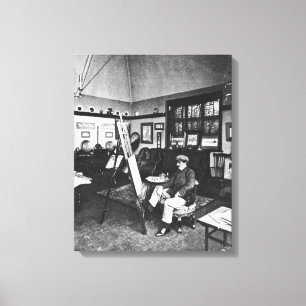 Cecil Aldin in seinem Studio Leinwanddruck